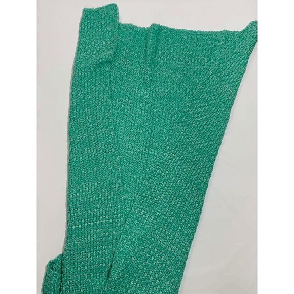 Mermaid Blanket Knitted Comfort Soft Teal Green - Picture 3 of 3